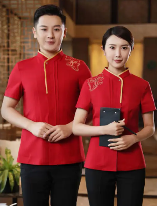 工作服，酒店工作服，紅色酒店工作服，工作服制服
